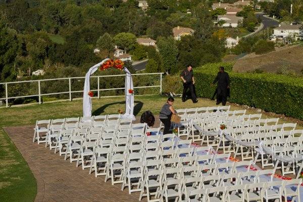 Wedding ceremony area