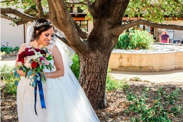 A radiant newlywed