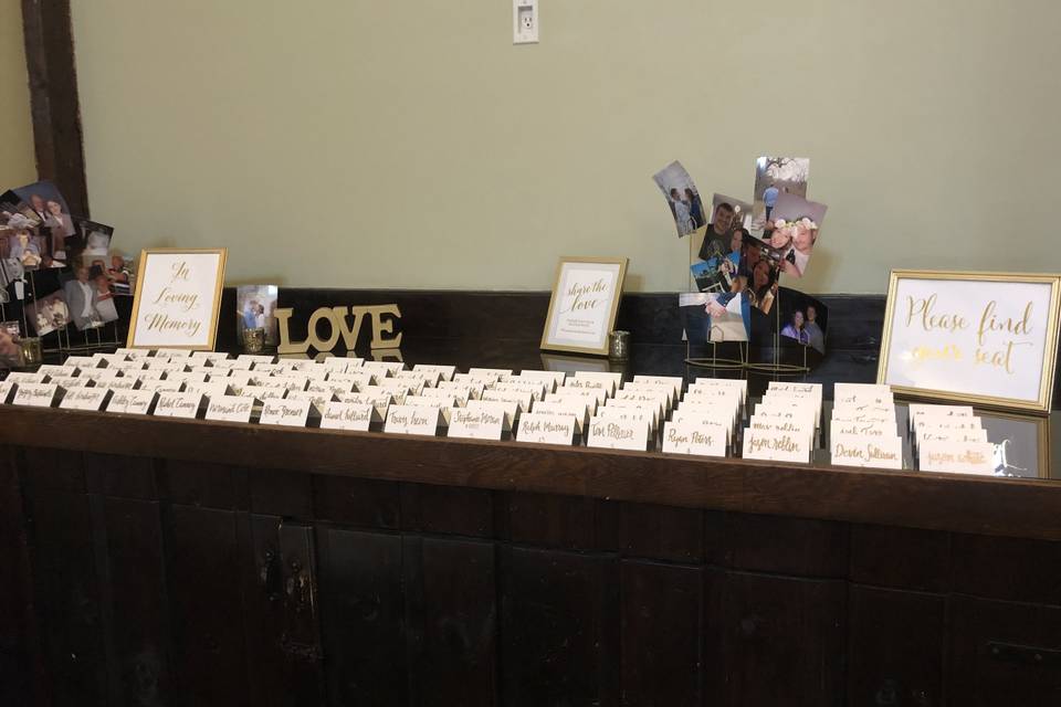 Escort cards