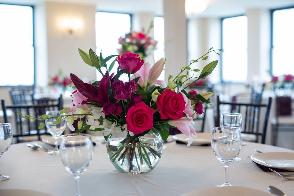 A place setting with a view