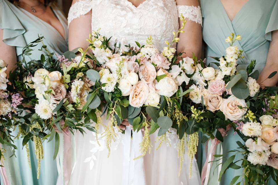 Bridesmaid bouquets