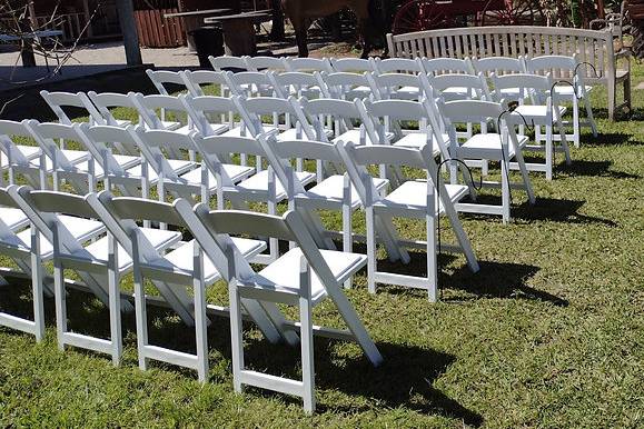 Outdoor ceremony setup