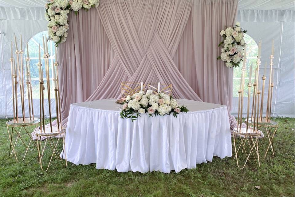 Backdrops and draping decor