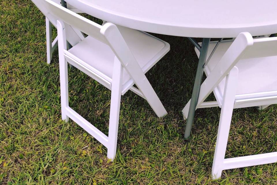 Tables and chairs