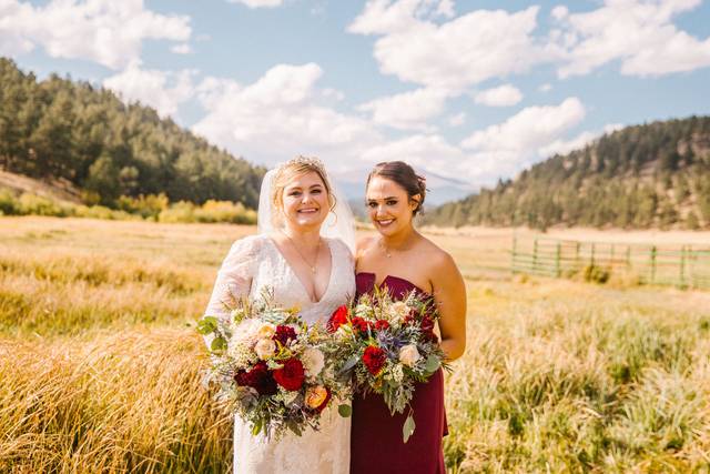 Bride and maid of honor