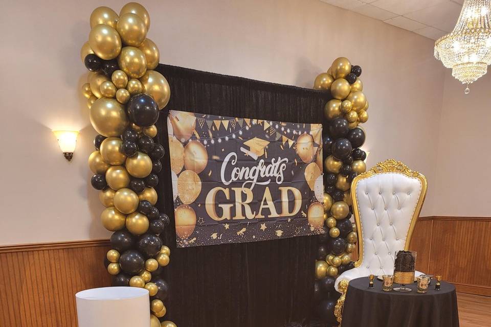 Graduation backdrop