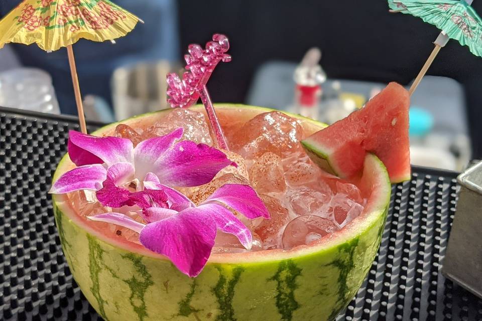 Exotic watermelon cocktail