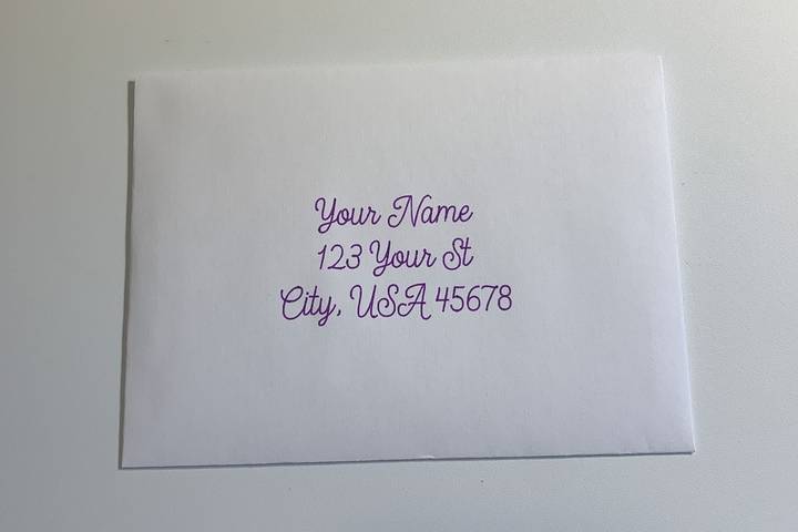 Envelope front