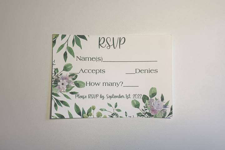 Vellum black RSVP