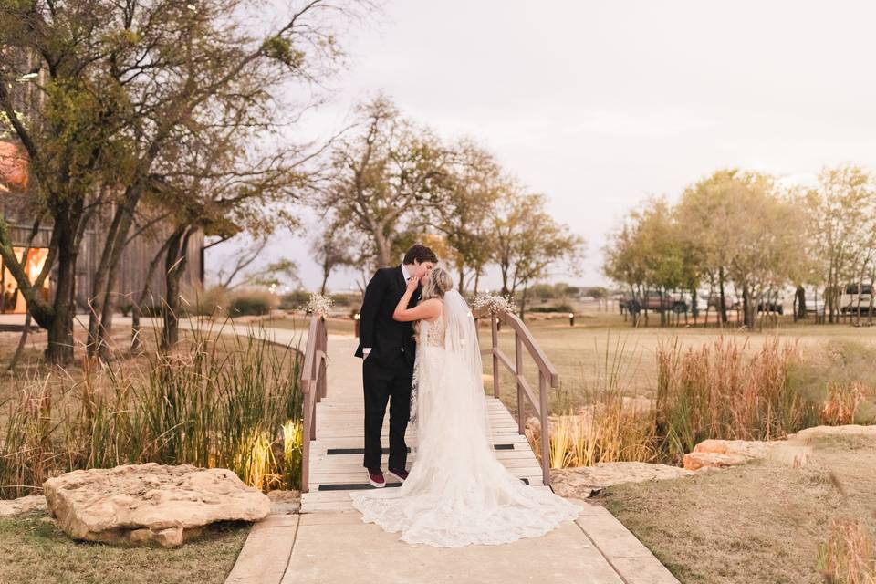 Couple on a bridge