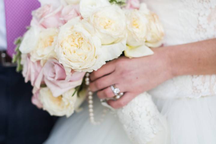 Our beautiful flower girls held these gorgeous kissing balls as they walked down the aisle