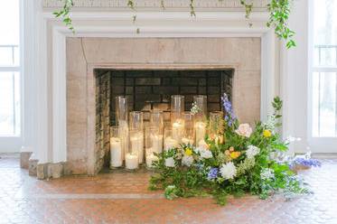 Bar room fireplace