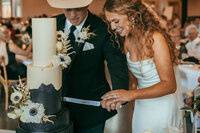 Origami Black and White Cake