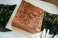 Tooled leather groom's cake