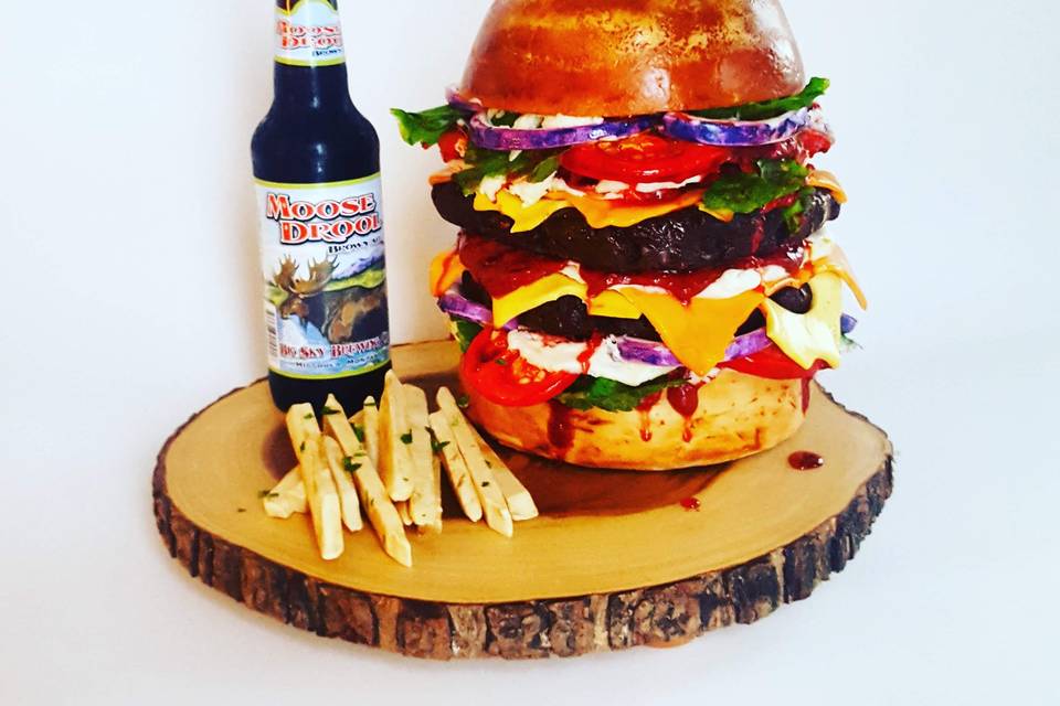 Burger lover's groom cake