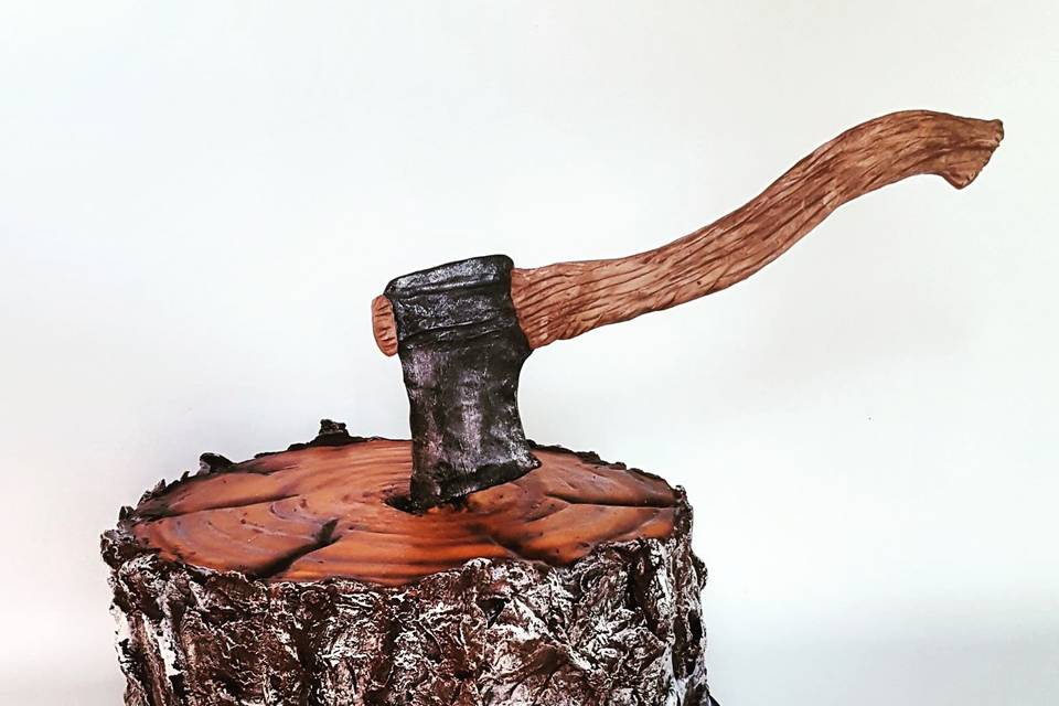 Lumberjack groom's cake