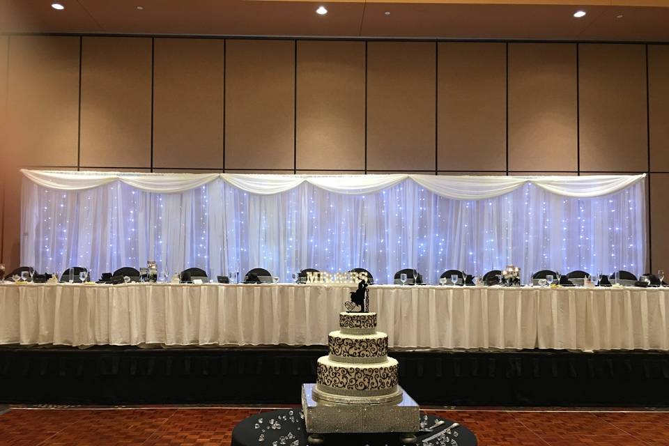 Wedding cake setup