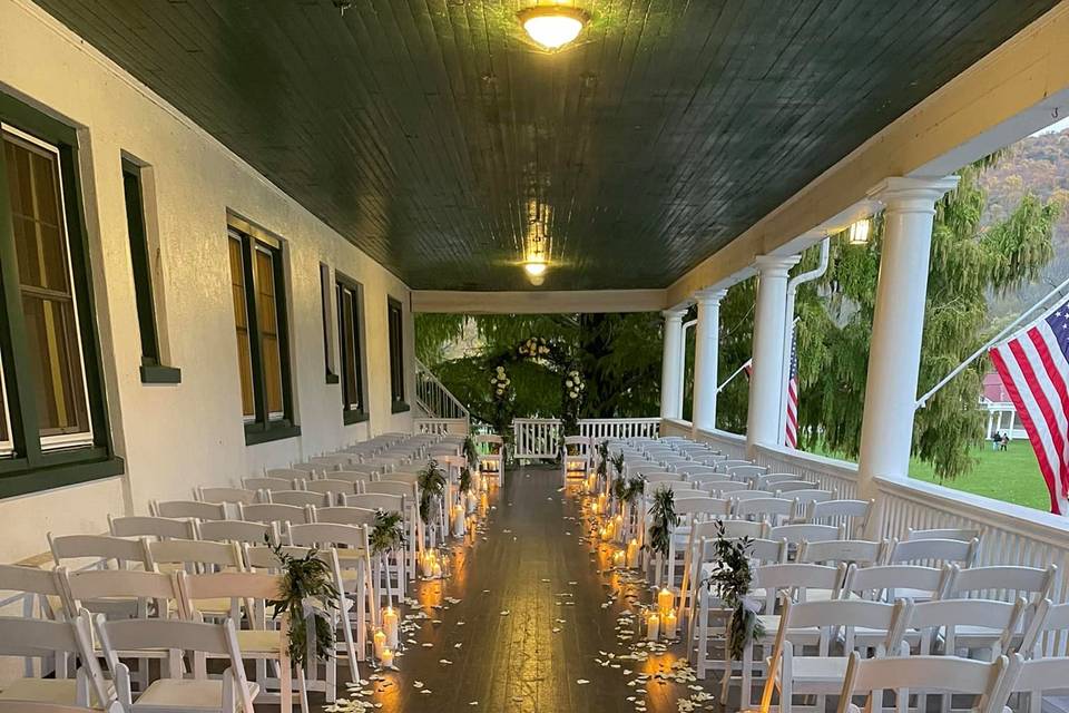 Ceremony on front porch