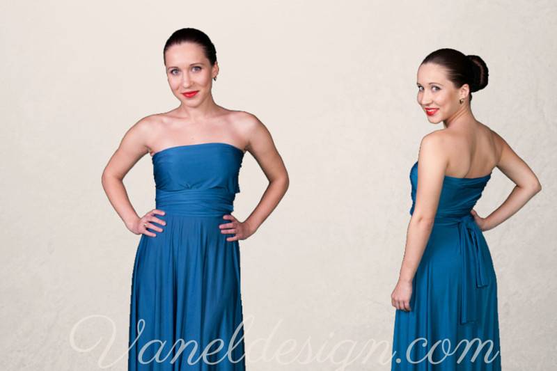 Cobalt Blue Convertible Bridesmaid Dress