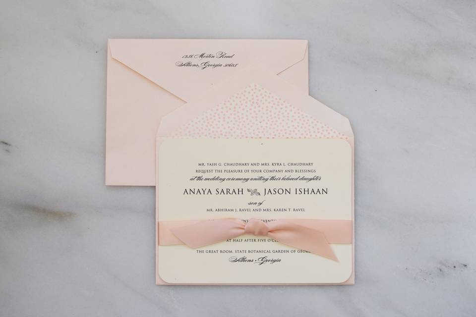 Pink invitation