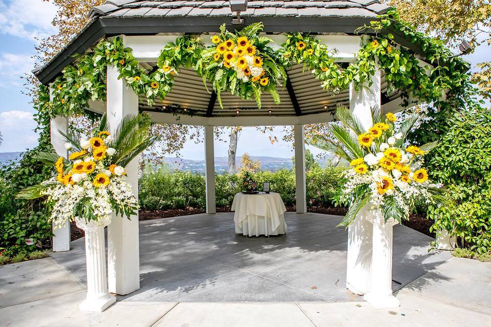 Gazebo sunflowers