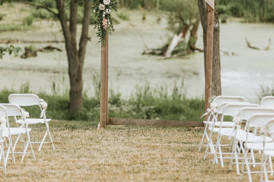 Arch on the lawn