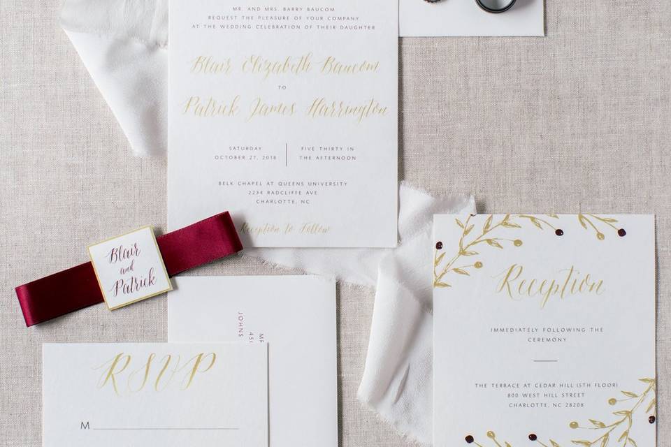 White invitations