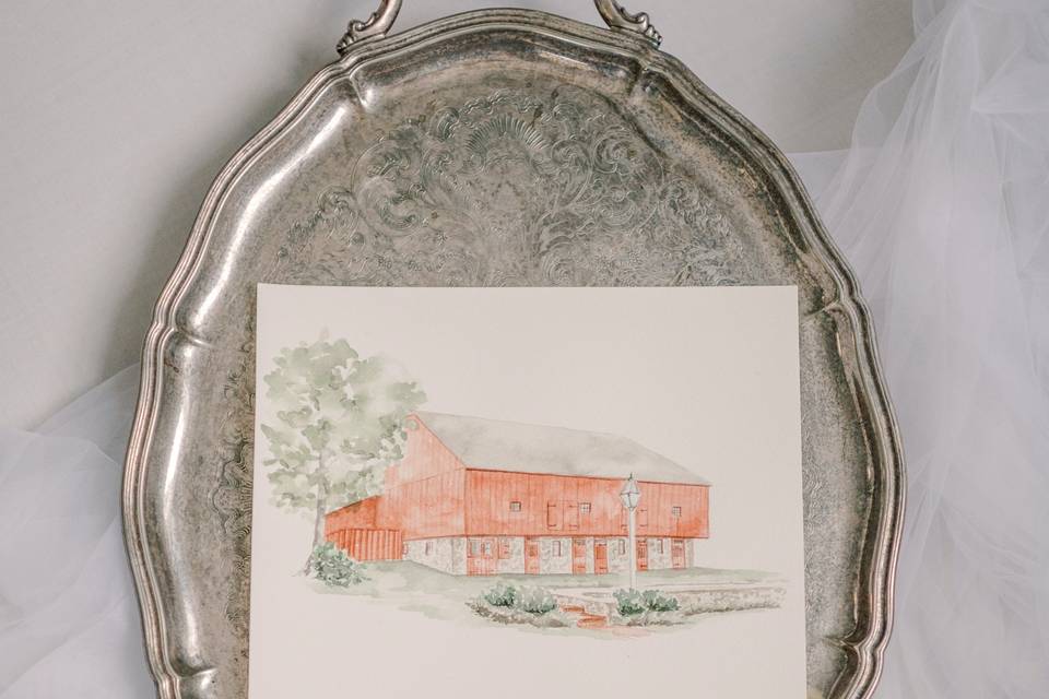 Barn venue illustration