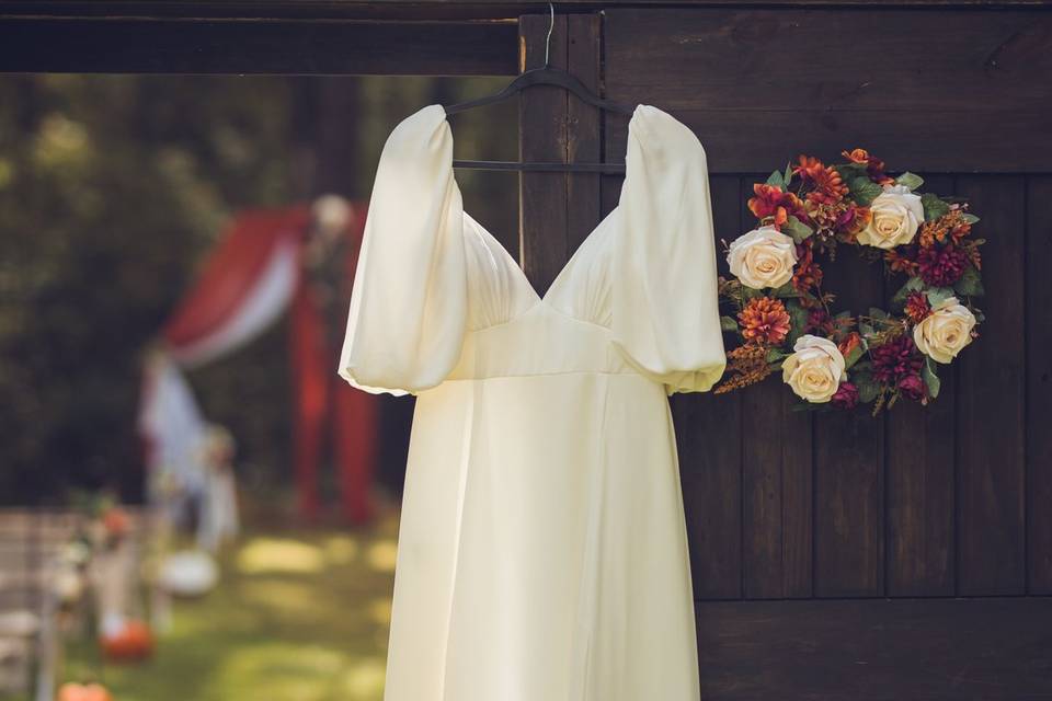 Bridal doors dress