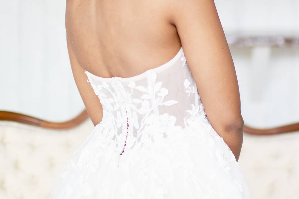The back of the dress