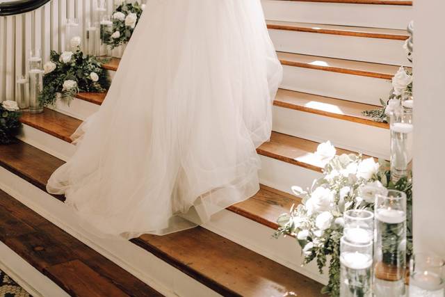 Bride on Main Stairs