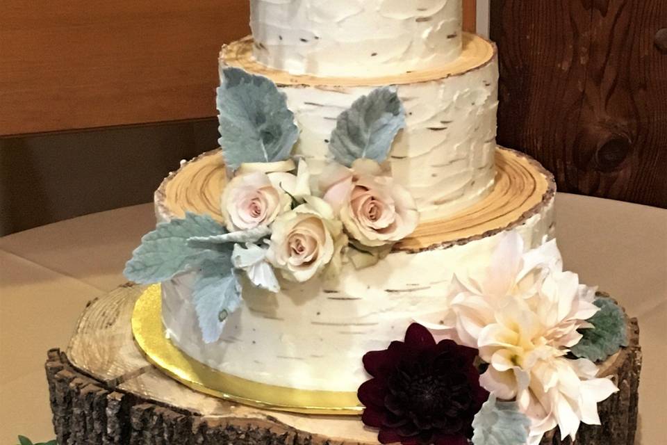 Three-tier cake