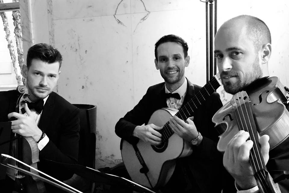 Performing with my string trio at the US French Embassy.