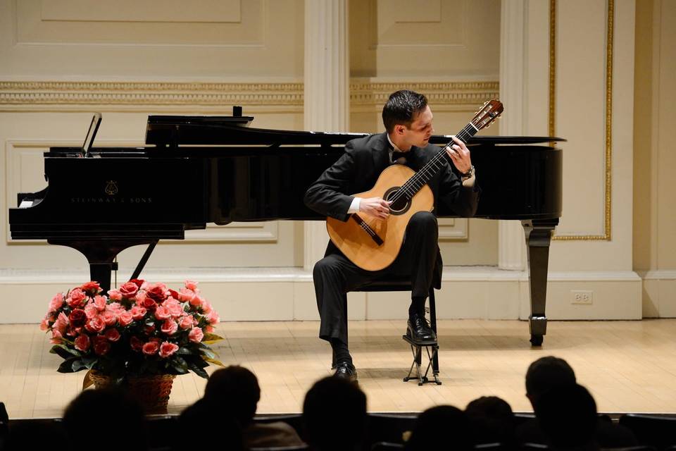 Performing at Carnegie Hall.