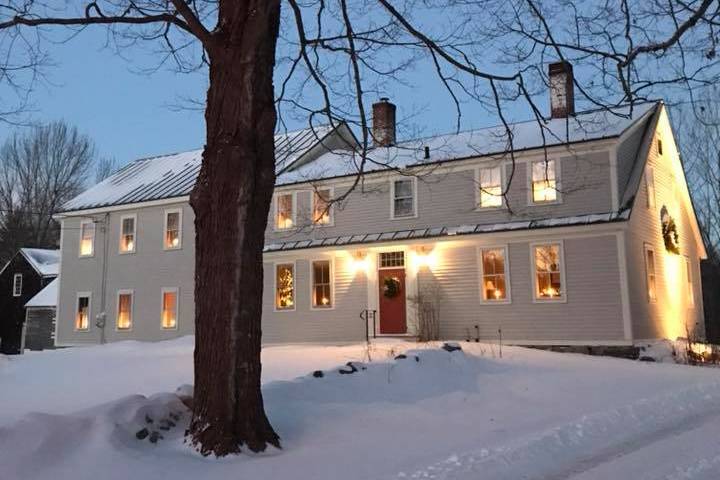 The Chamberlain House in snow
