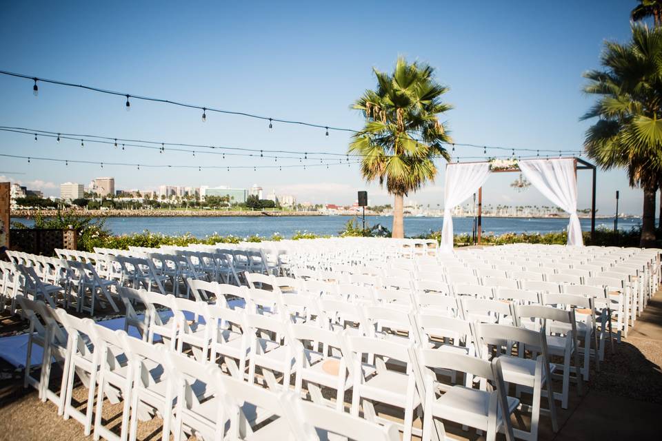 Outdoor ceremony space