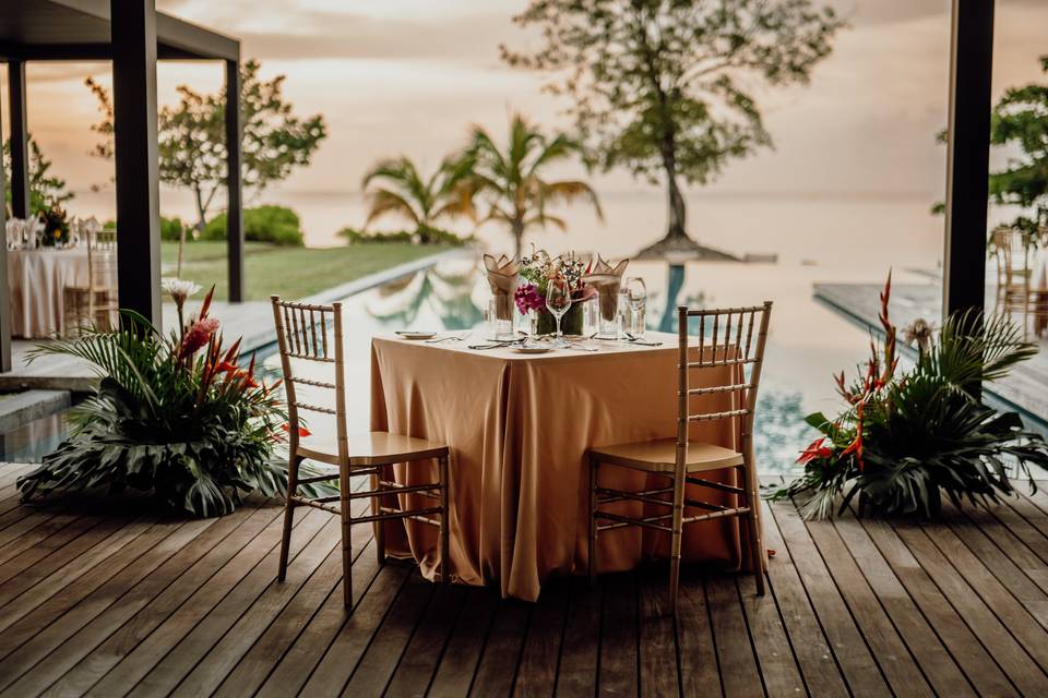 Villa Dinner Setup