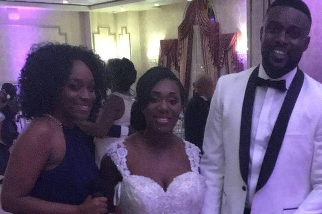 The couple with the wedding planner
