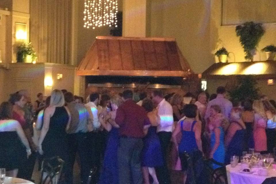 The guests dancing