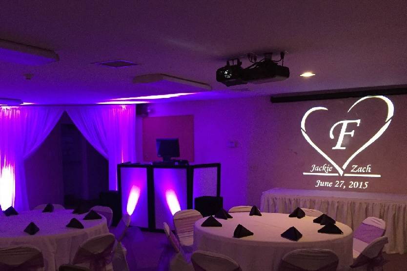 Uplighting & monogram