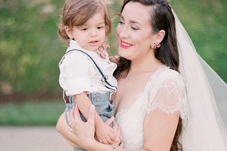 Bride and her kid