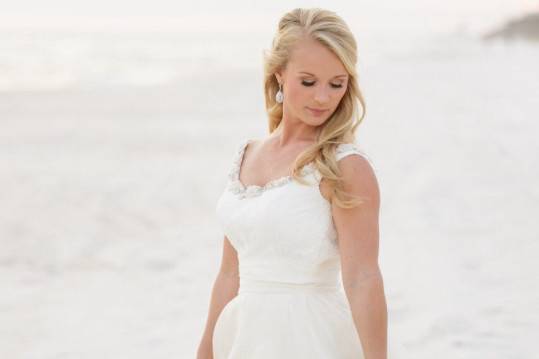 Bride at the beach