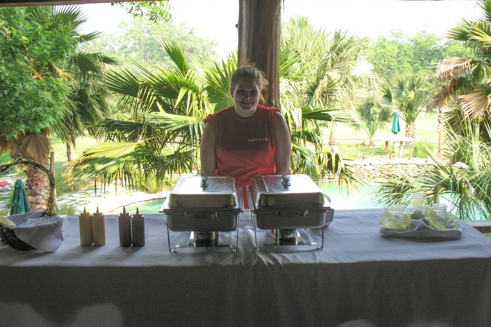 Buffet table