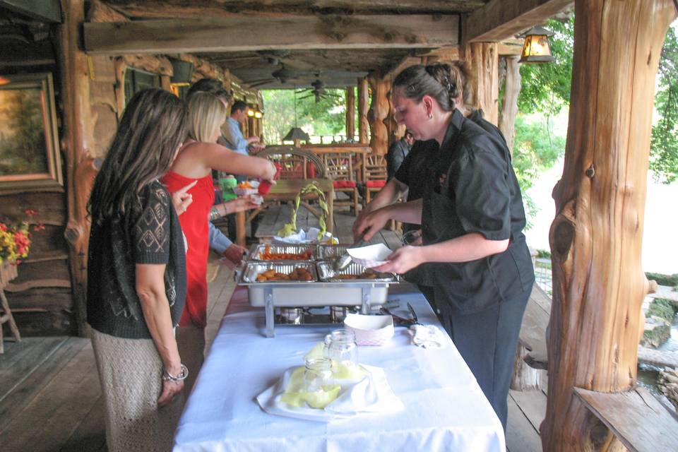 A buffet spread