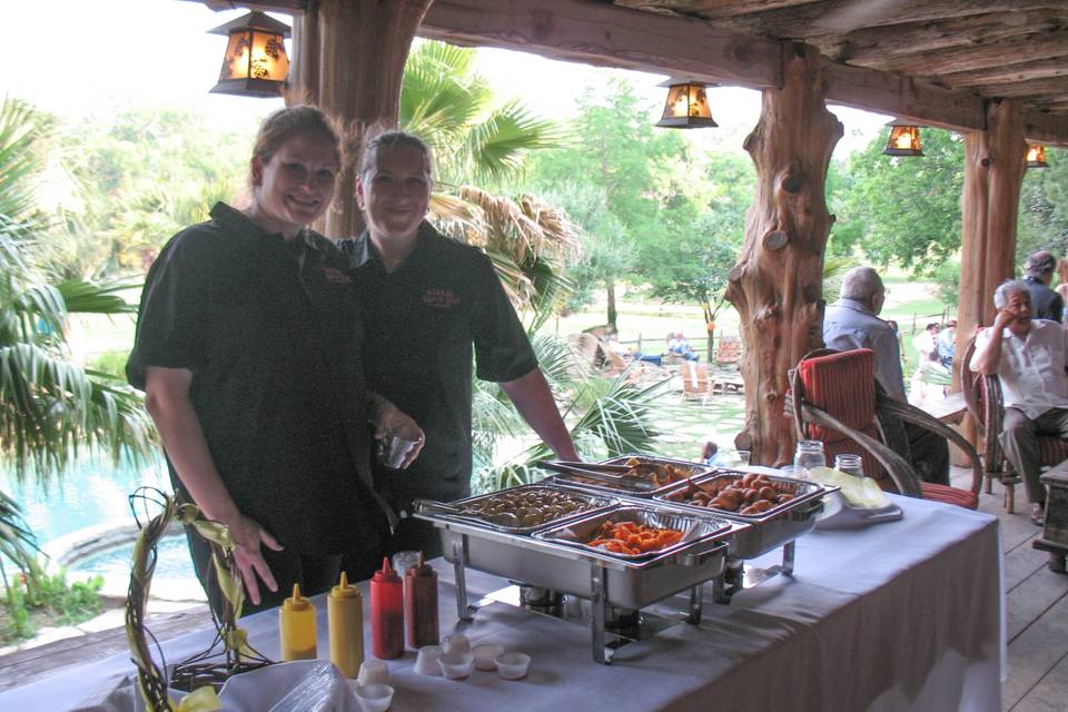 Buffet team posing