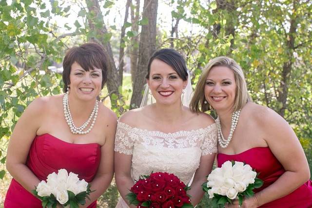 The bride and her friends