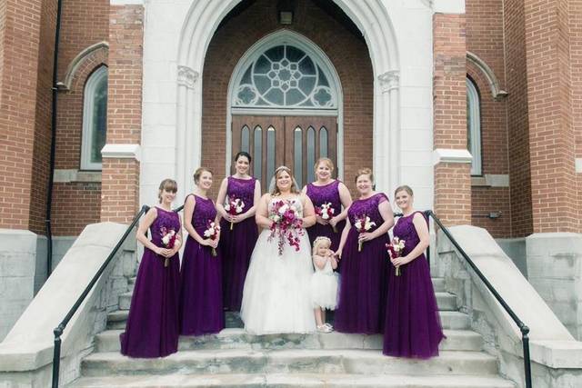 Bride and bridesmaids