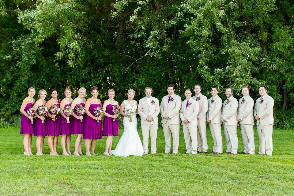 The newlyweds and their guests