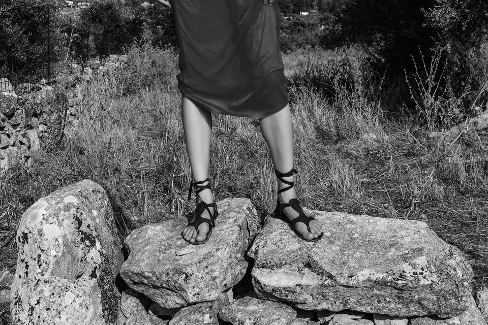 Look 6 Tyro - Dusty mauve silk tulle off the shoulder dress