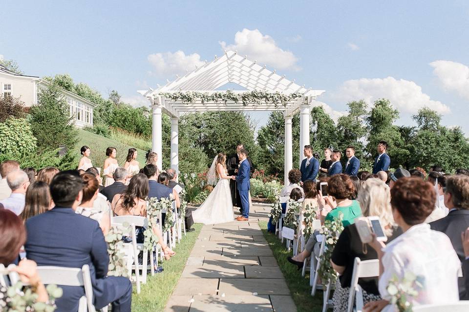 Newlyweds in Golden hour